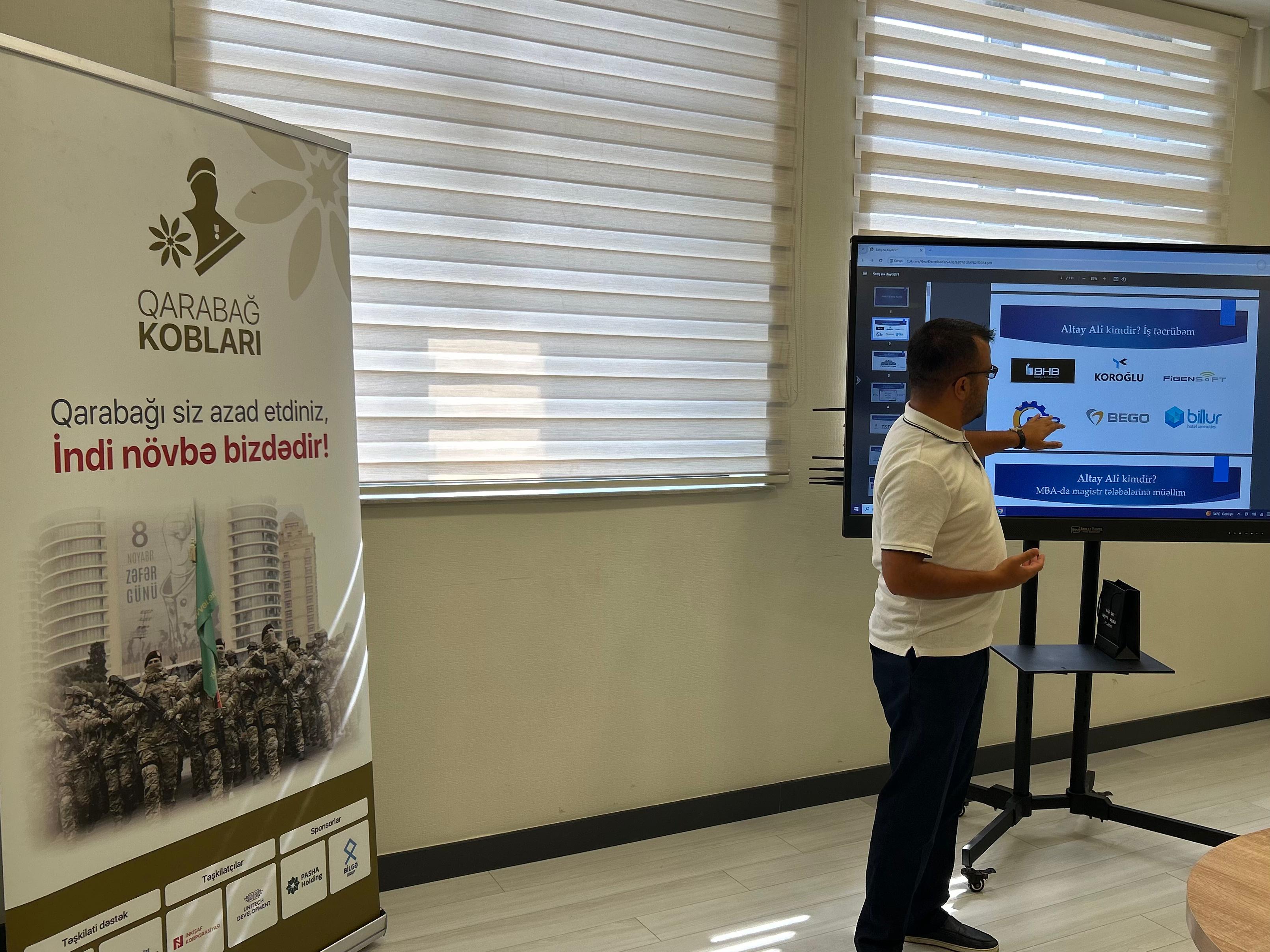 Bərdə şəhərində Qarabağ KOB-ları proqramı çərçivəsində “Satış” mövzusunda təlim başlanıb.