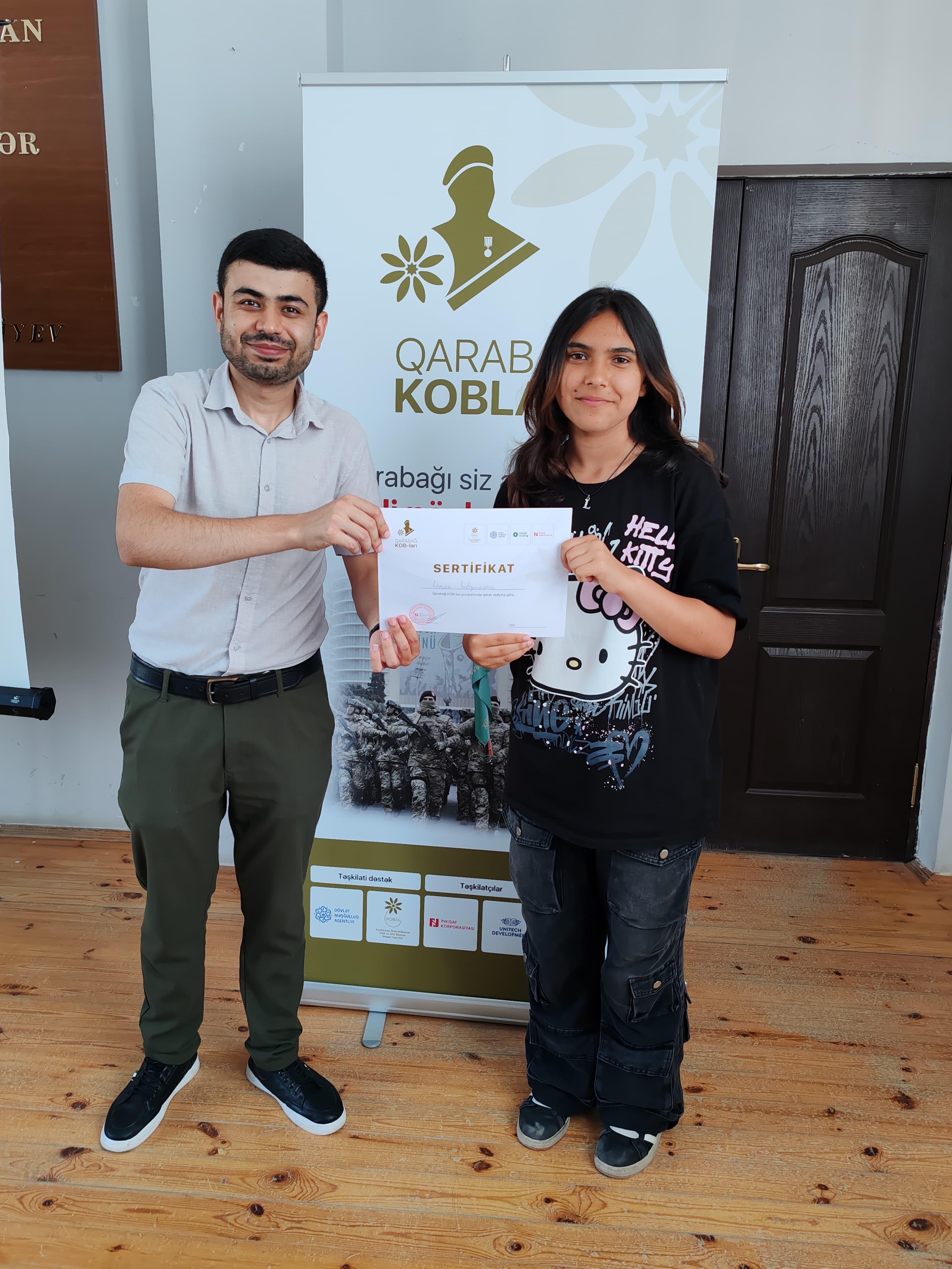 Goranboy şəhərində keçirilən təlimlərin iştirakçıları sertifikatlarla təltif olunub.