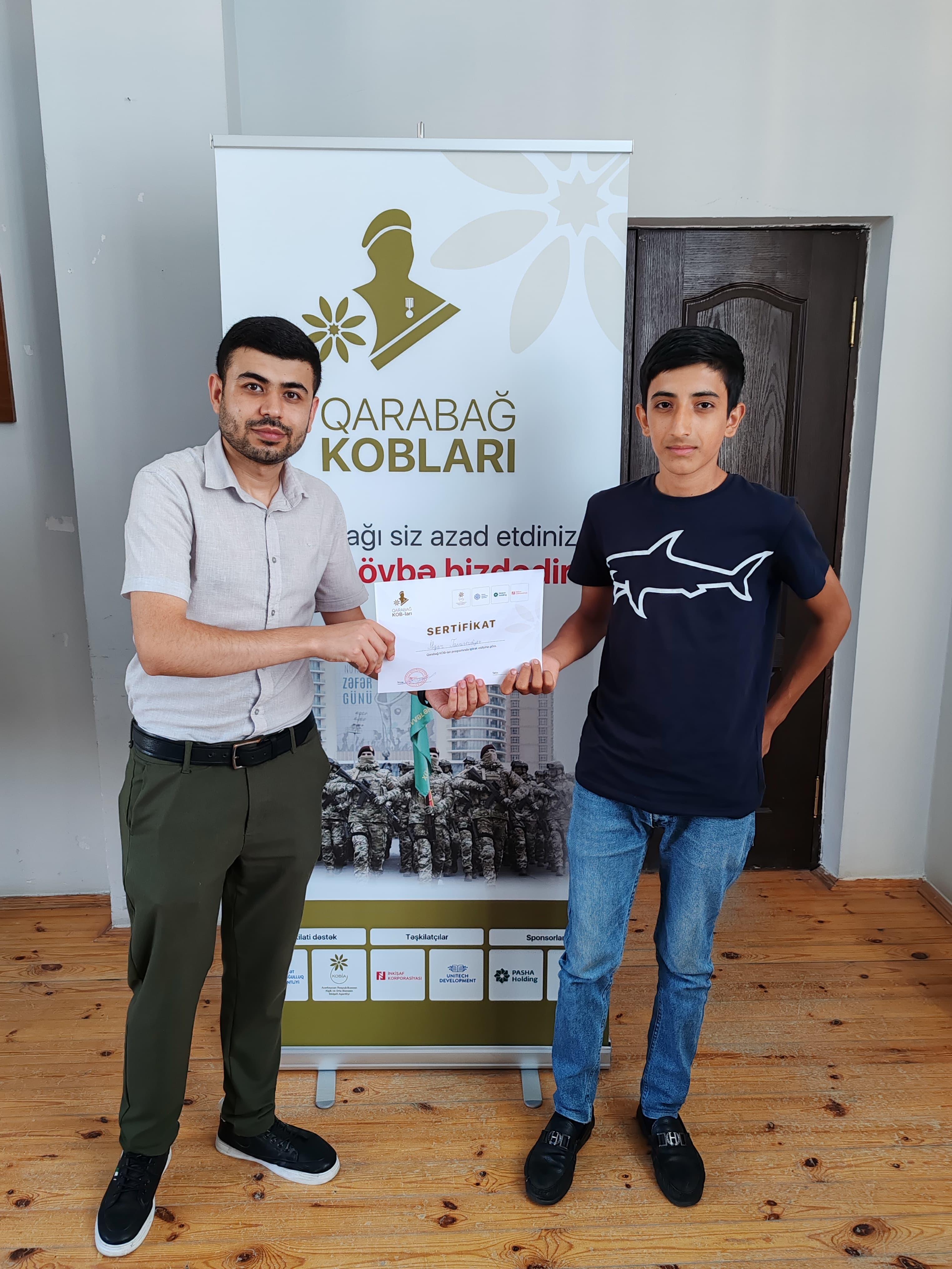 Goranboy şəhərində keçirilən təlimlərin iştirakçıları sertifikatlarla təltif olunub.