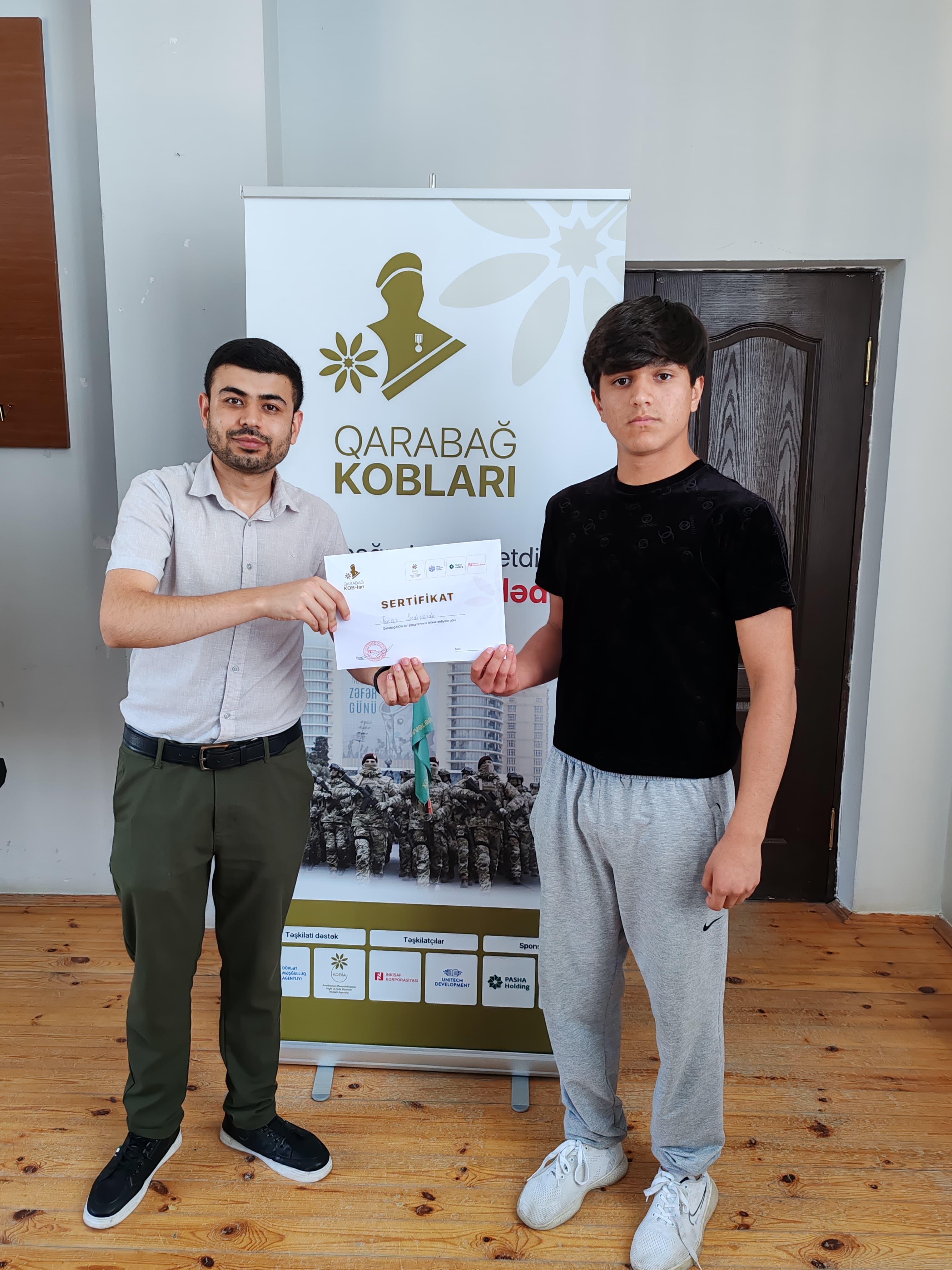 Goranboy şəhərində keçirilən təlimlərin iştirakçıları sertifikatlarla təltif olunub.