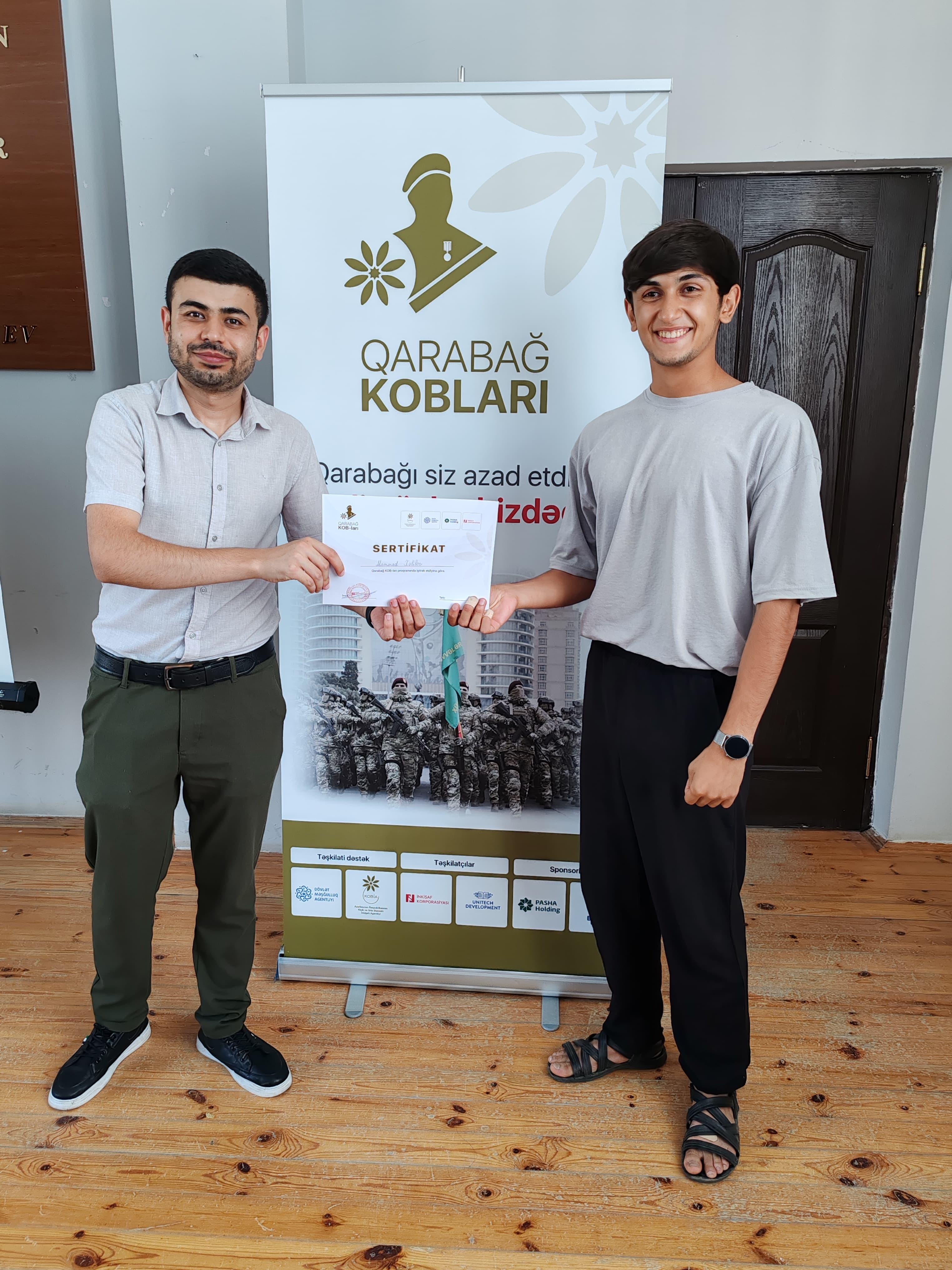 Goranboy şəhərində keçirilən təlimlərin iştirakçıları sertifikatlarla təltif olunub.