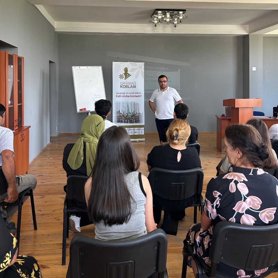 Qarabağ KOB-ları layihəsi çərçivəsində Goranboy rayonunda “Satış” mövzusunda təlim keçilib