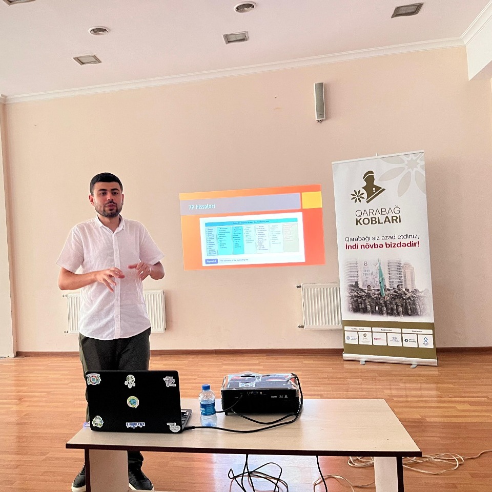 Qarabağ KOB-ları layihəsi çərçivəsində Mingəçevir şəhərində “Marketinq” mövzusunda təlim keçirilib