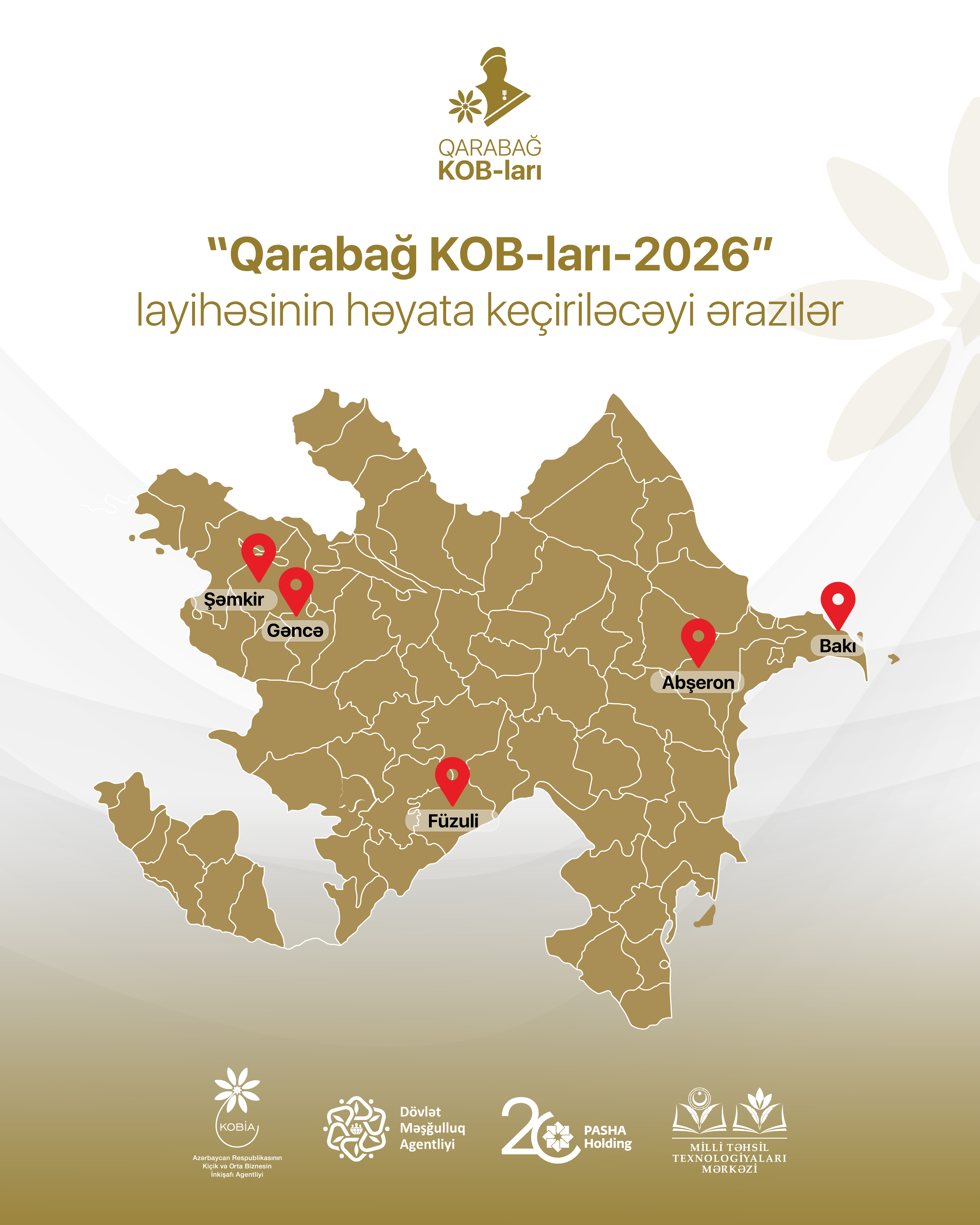 Layihə çərçivəsində iştirakçıların cəlb olunacağı bölgələr: