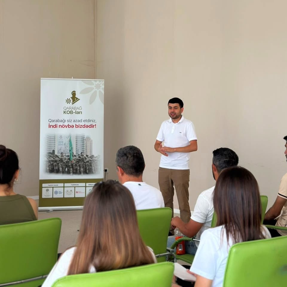 Qarabağ KOB-ları layihəsi çərçivəsində Şəmkir rayonunda “Sosial media marketinq” mövzusunda təlim keçirilib